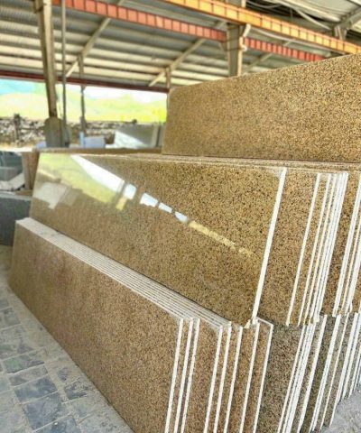 Tiling Map đá granite vàng đậm mài bóng tấm slab Việt Nam - Ảnh 3